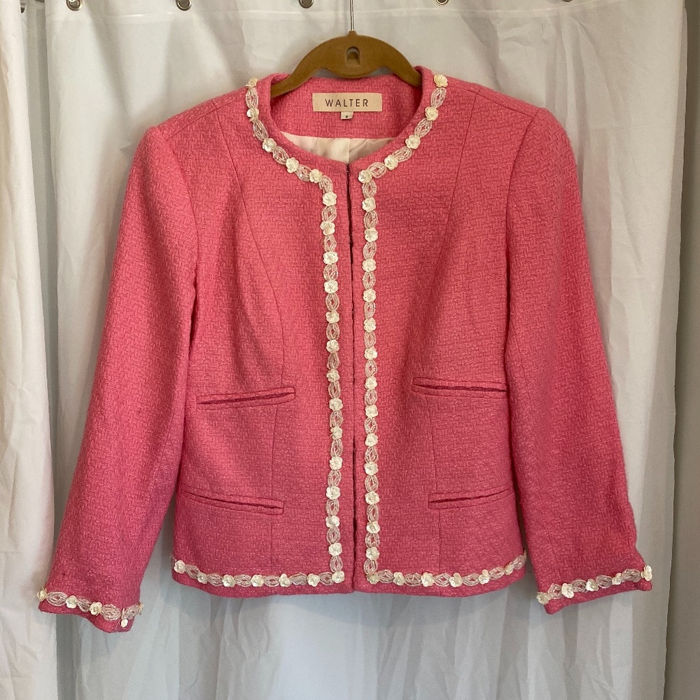 Vintage Walter Pink Jacket w. Floral detail